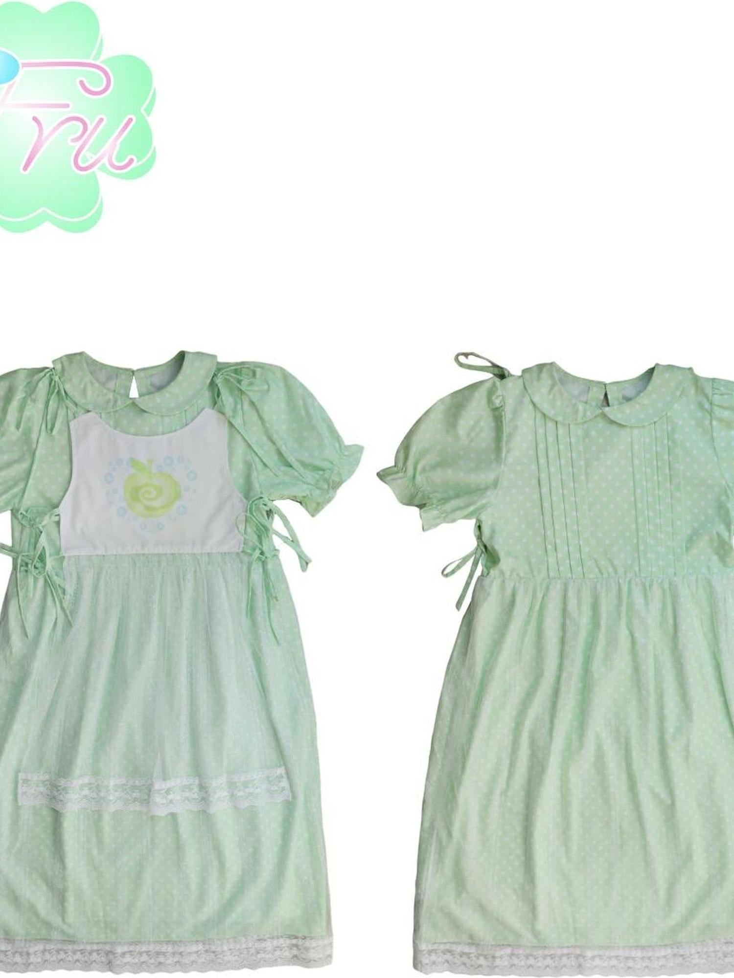 Frufru Gulu Summer Candy Angel Green Polka Dot Cute Girl Dress