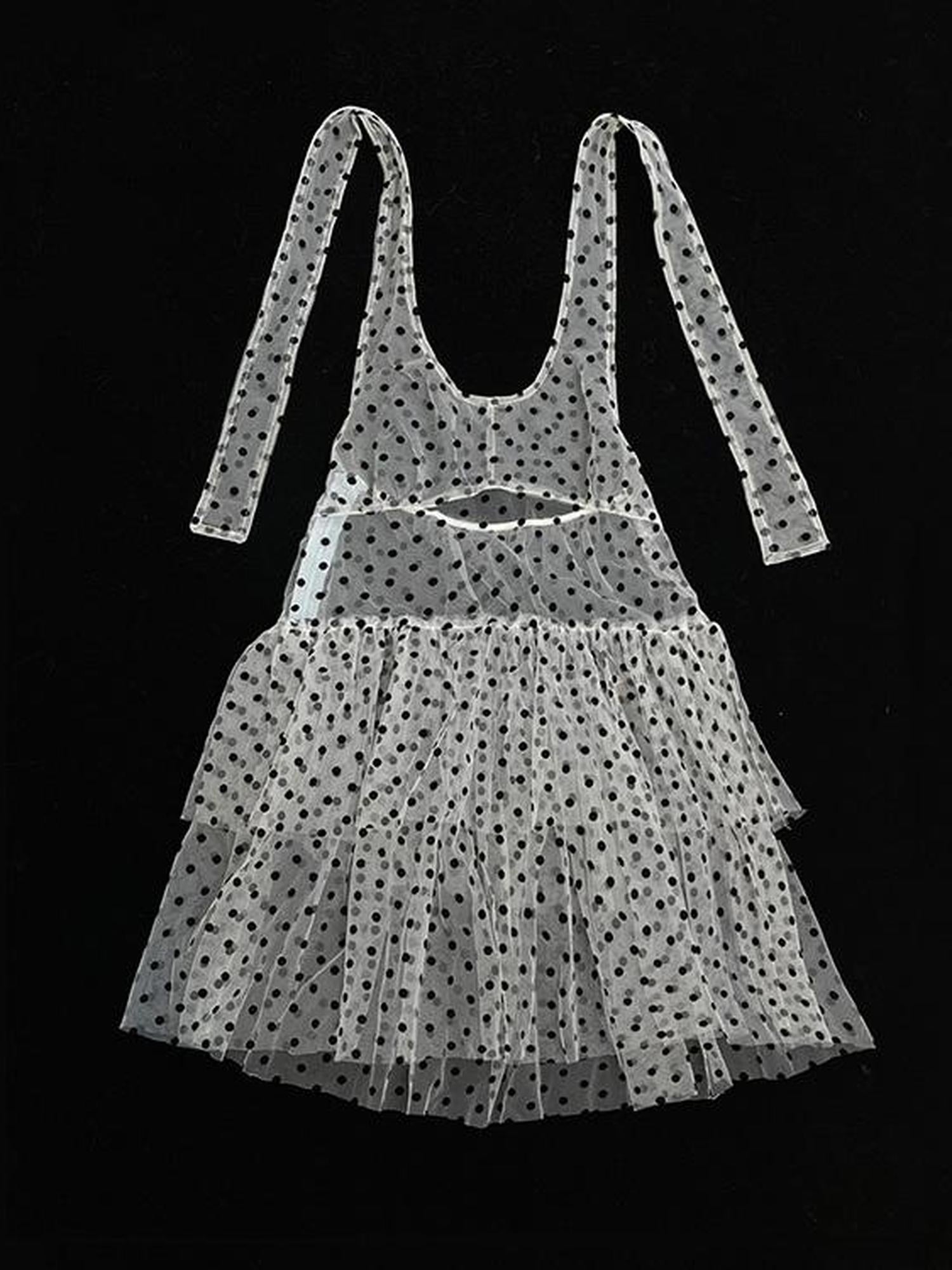 Ttsunami Summer Dot Backless Layered Dress