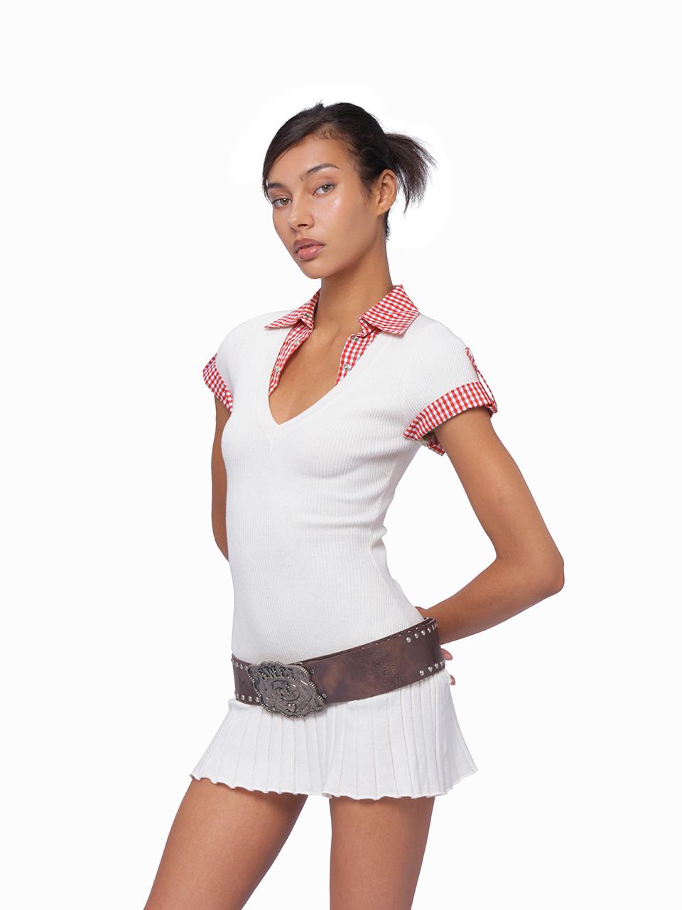 SweetChilling Summer Farmhouse Knit Dress With Western Belt Dresses