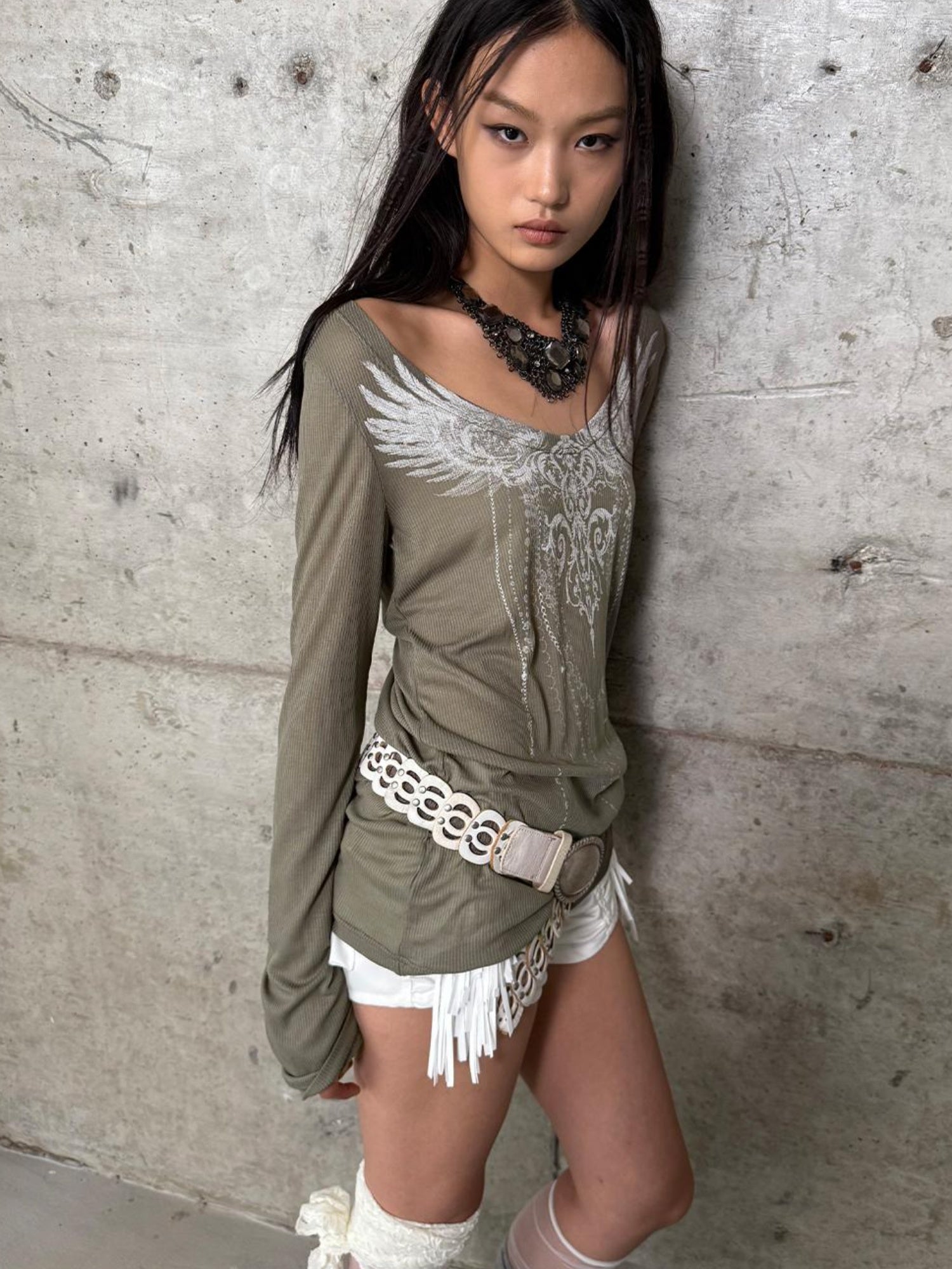 DoublePunch Summer Floral Print Slim Long Sleeve Sunshirt T-Shirt