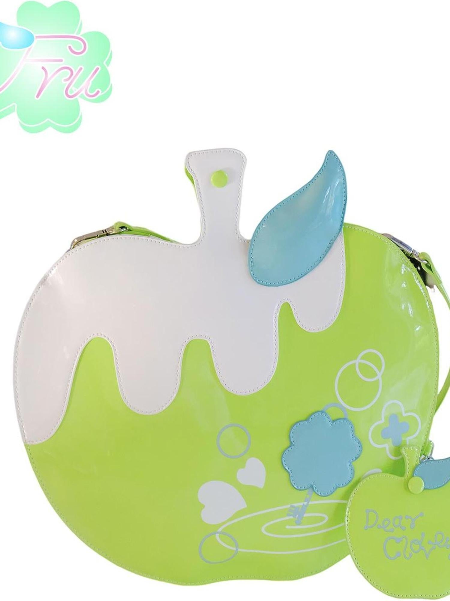 Frufru Gulu Summer Green Apple Candy Crossbody Bag For Women
