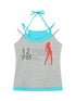 Layered Double Strap Camisole With Detachable Tie