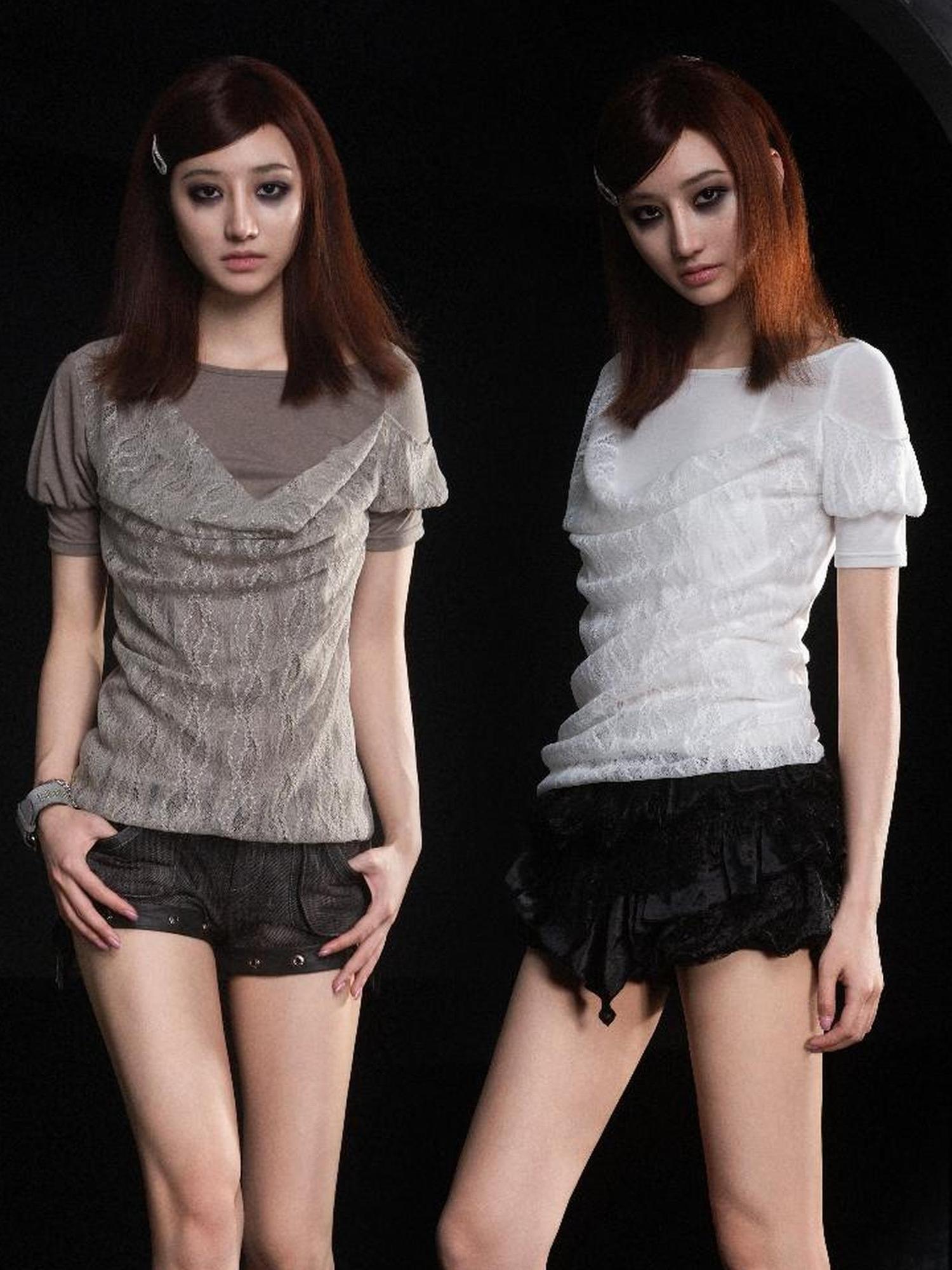ARIADNAw Summer Lace Trim Peplum Tee With Puff Sleeves