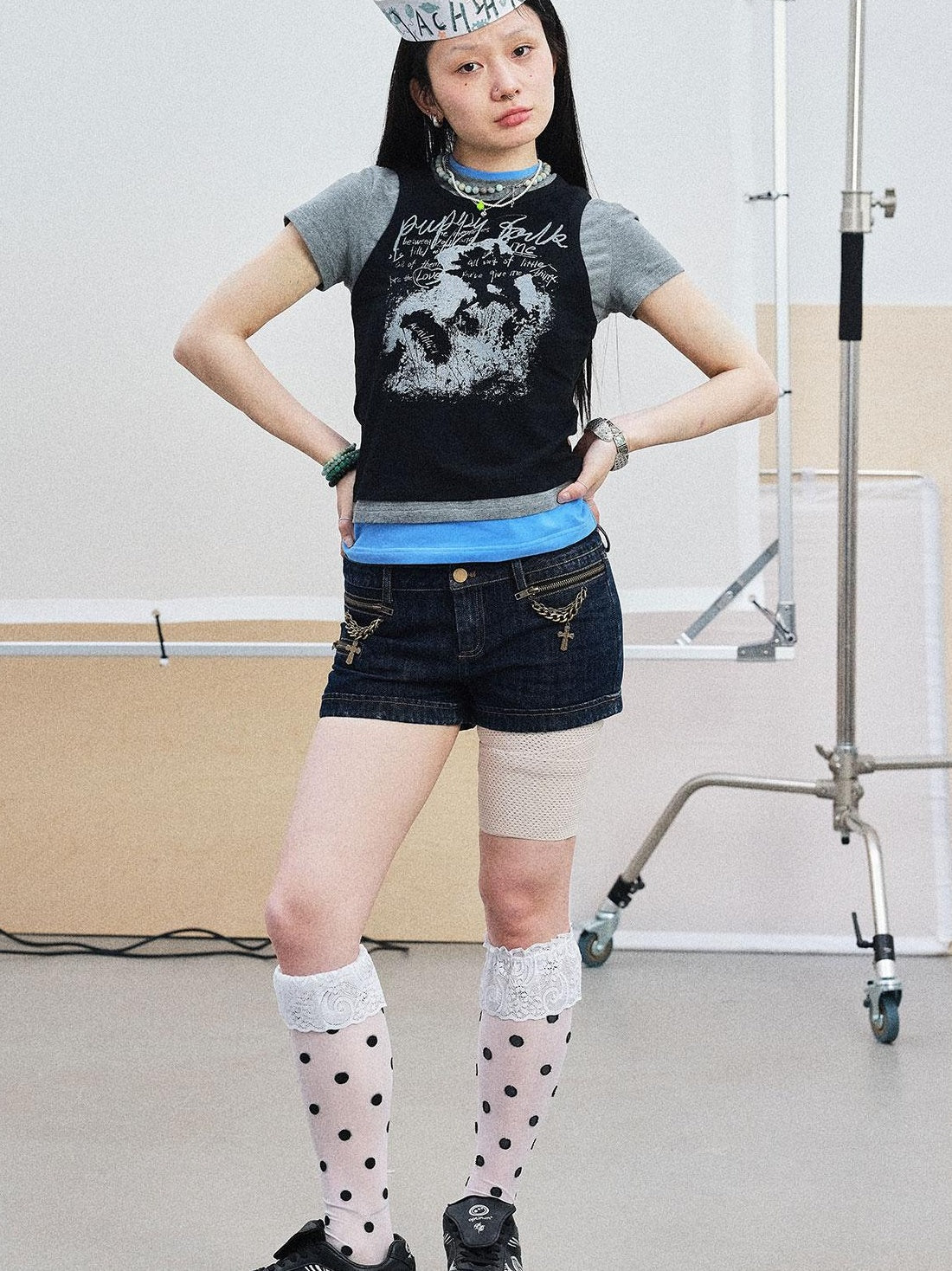 Achihara Summer Layered Short Sleeve T-Shirt For Women