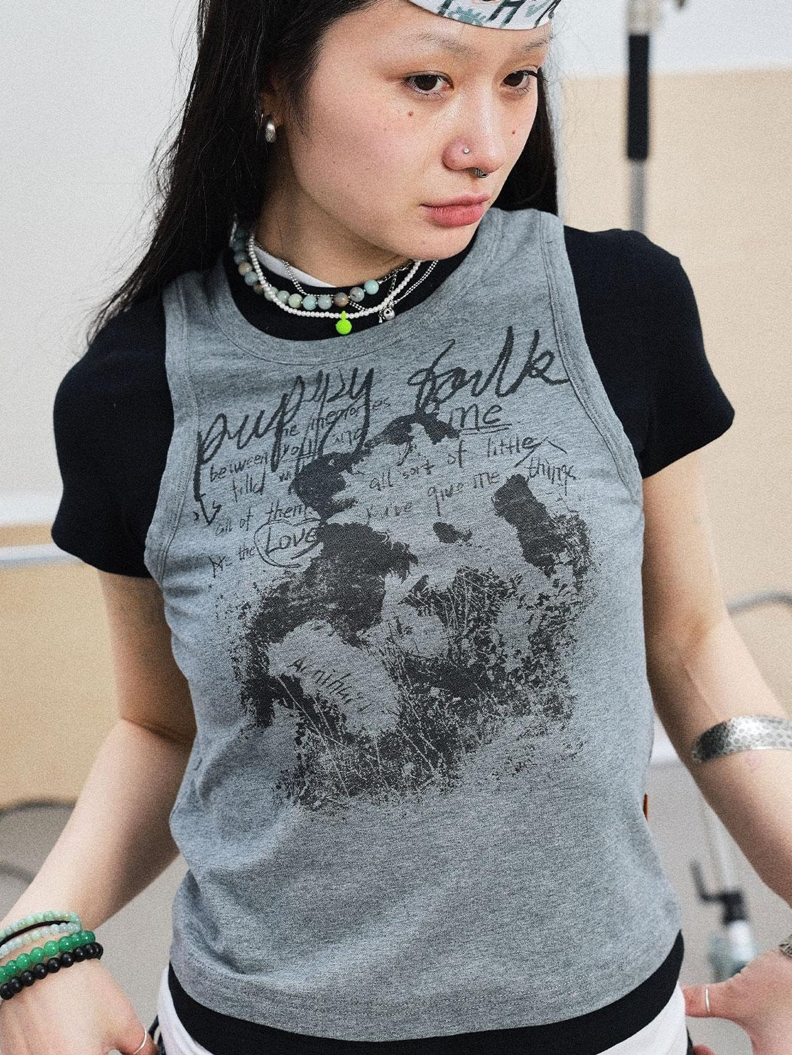 Achihara Summer Layered Short Sleeve T-Shirt For Women