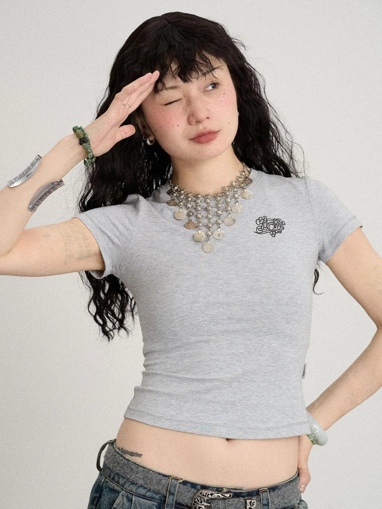 Summer Slim Fit Waist Defining Cotton T-Shirt