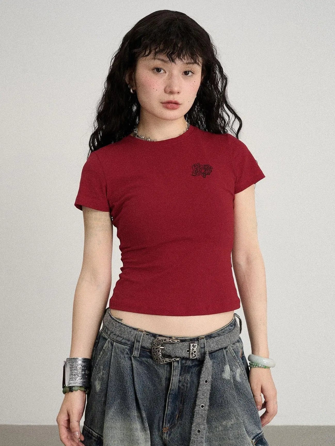 Summer Slim Fit Waist Defining Cotton T-Shirt