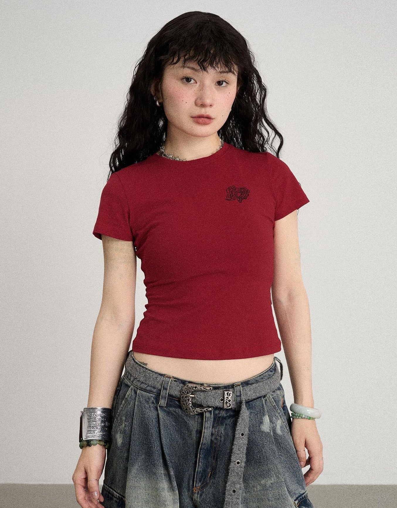 Achihara Summer Slim Fit Waist Defining Cotton T Shirt