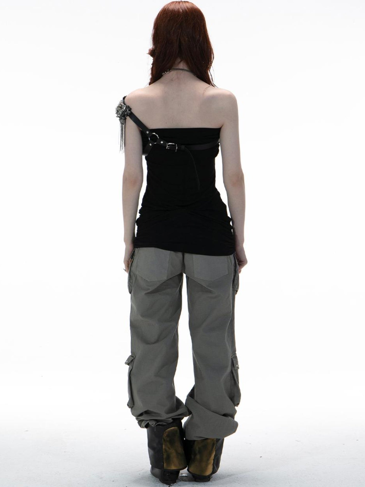 DoublePunch Summer Winter Convertible Halter Metal Trim Corset Top Vest