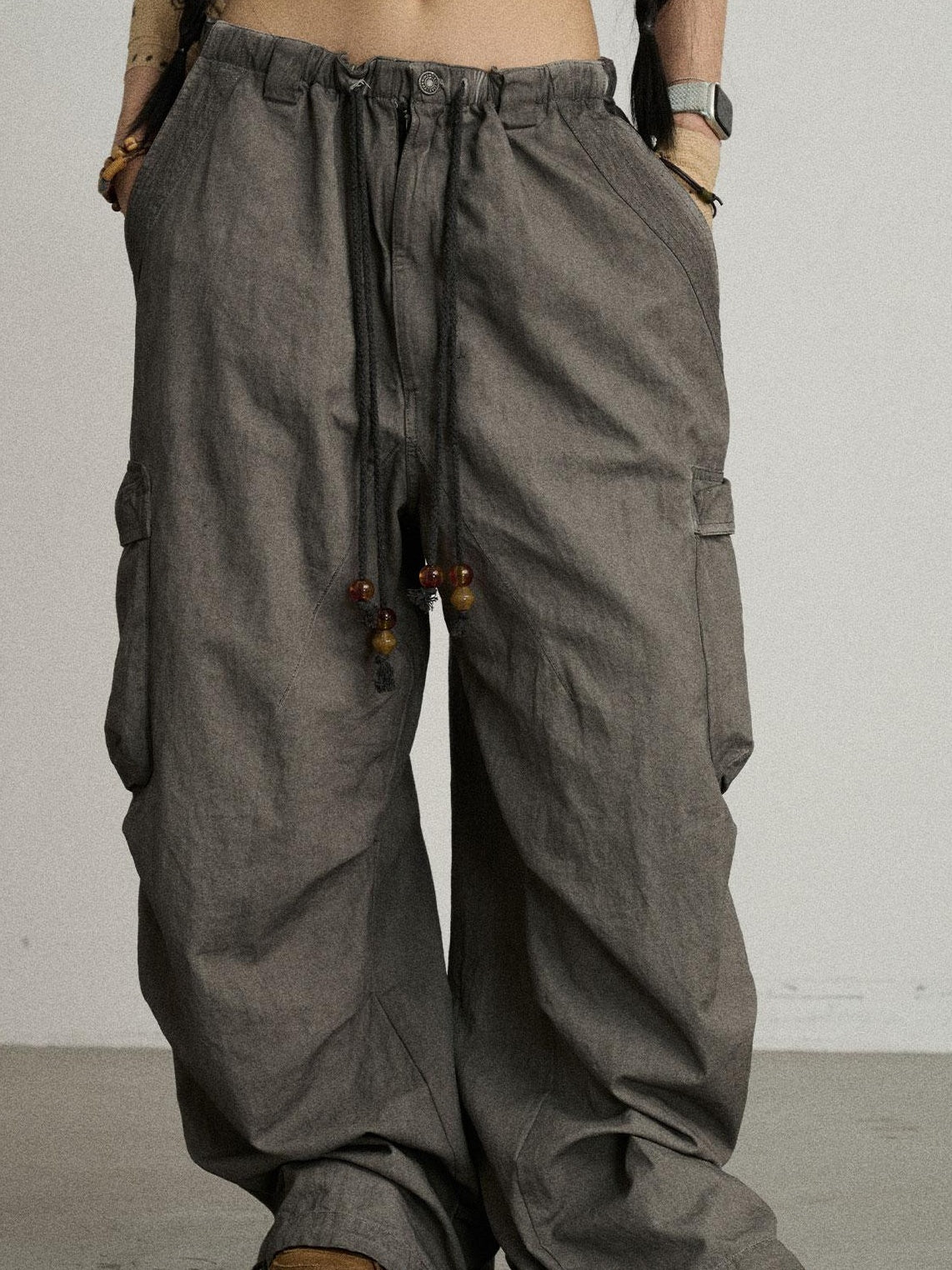 Achihara Summer Womens Lightweight Cotton Blurred Trousers Pants