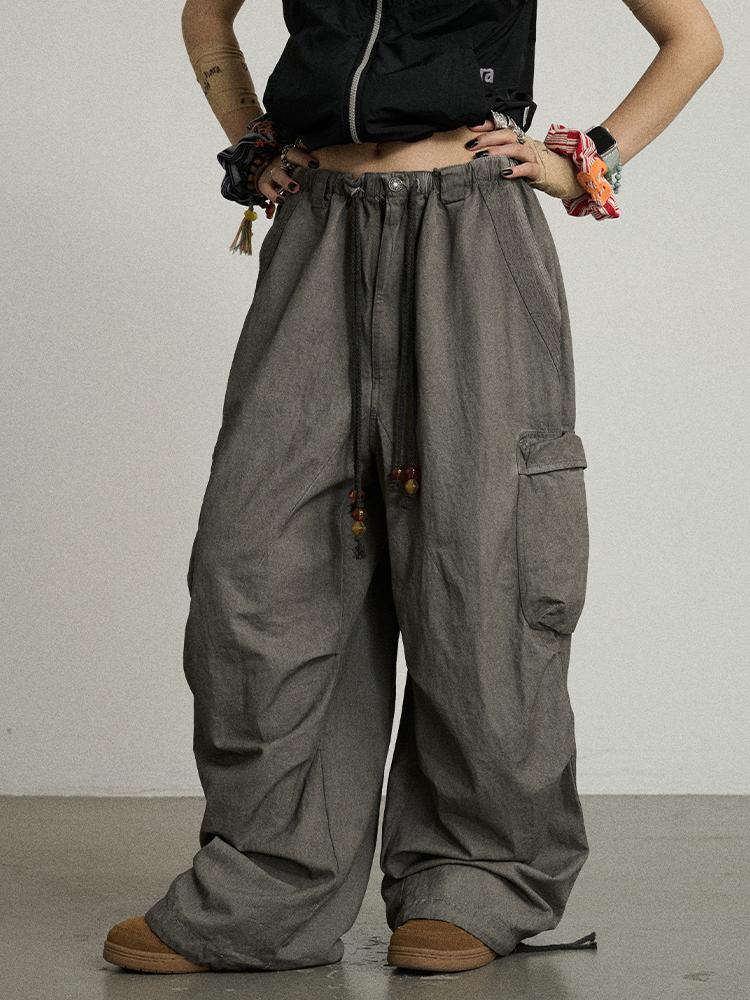Achihara Summer Womens Lightweight Cotton Blurred Trousers Pants