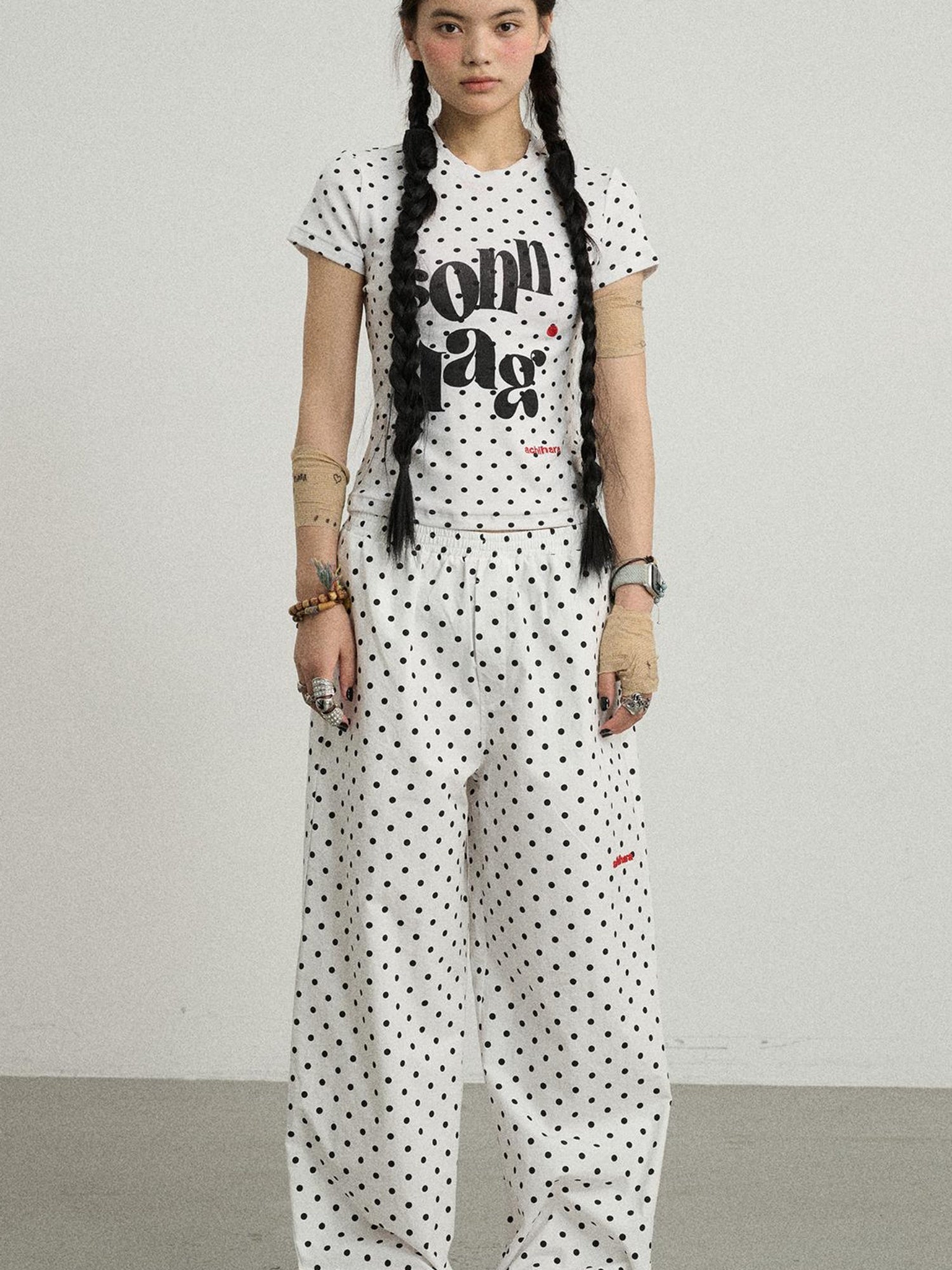 Achihara Sunday Polka Pants For Women