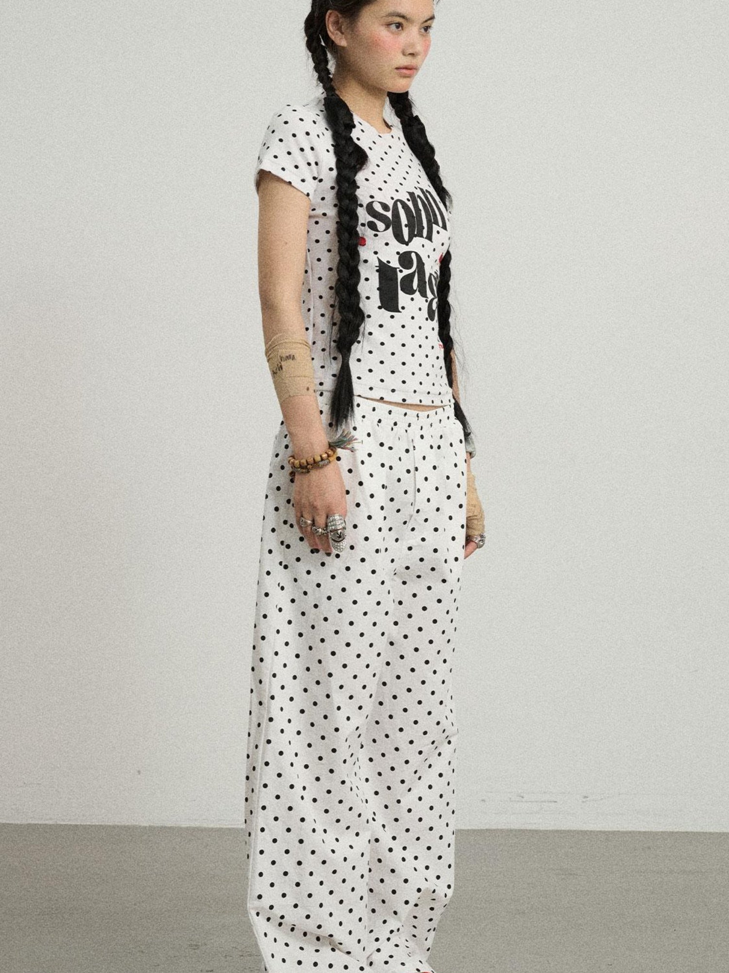 Achihara Sunday Polka Pants For Women