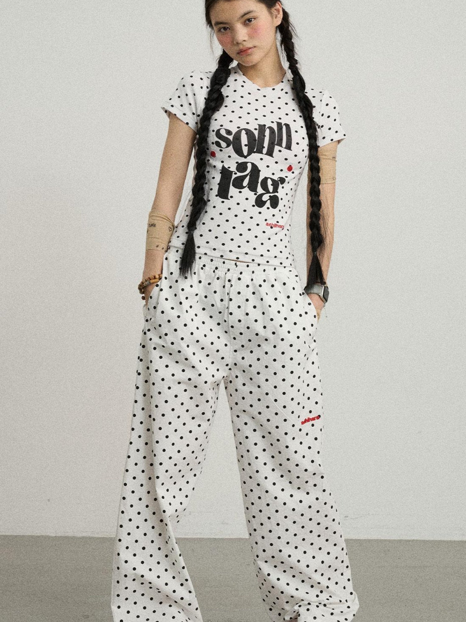 Achihara Sunday Polka Pants For Women