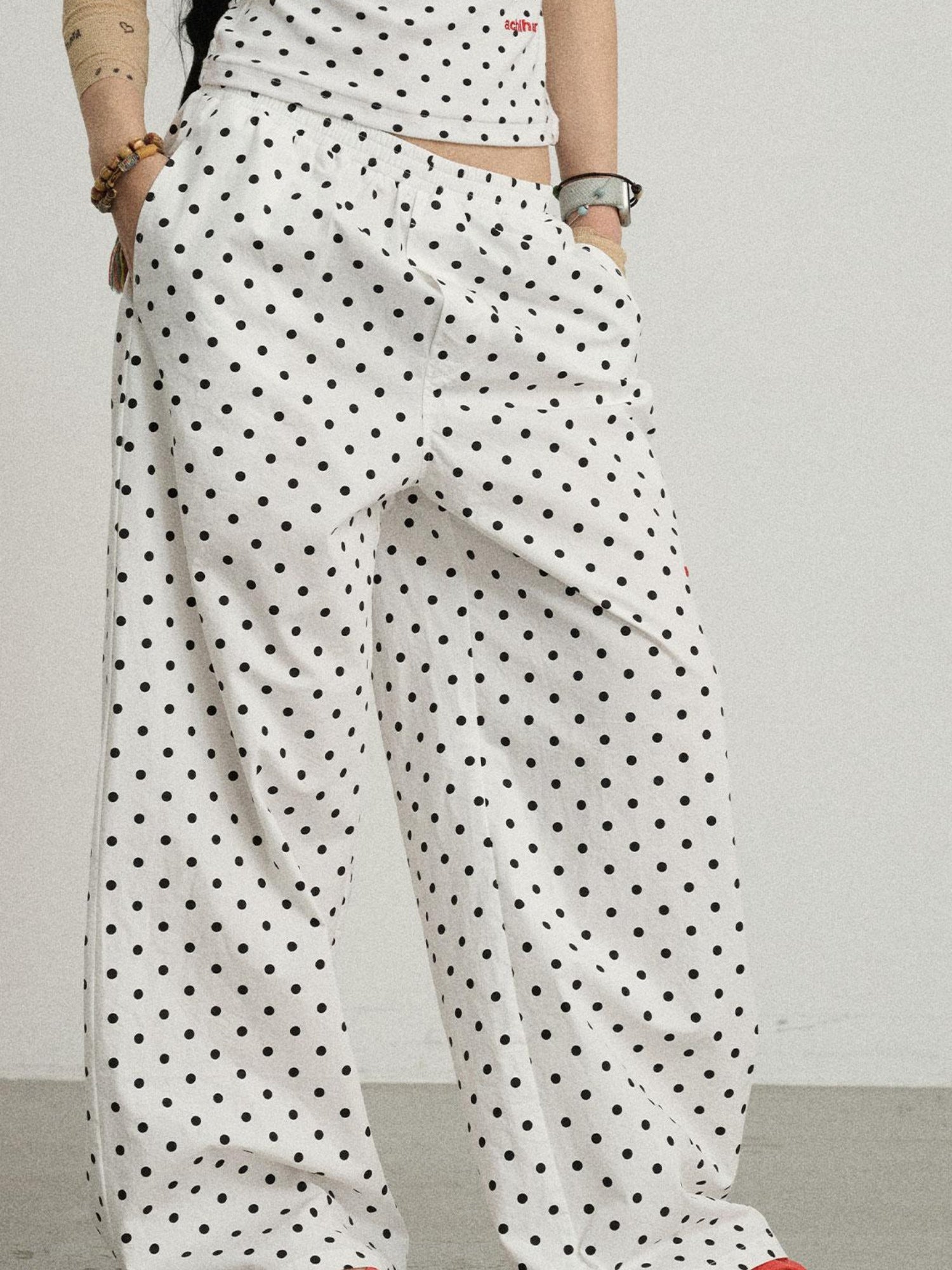 Achihara Sunday Polka Pants For Women