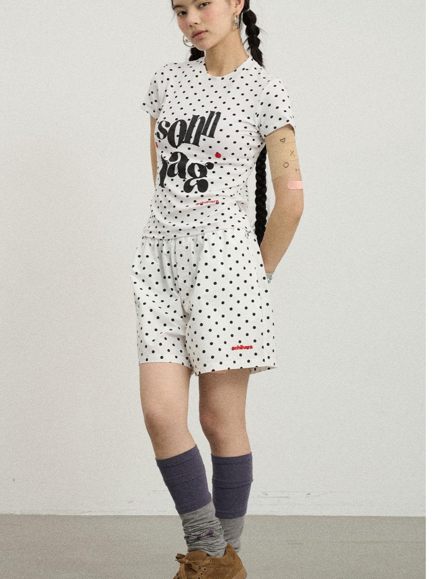 Achihara Sunday Polka Shorts For Women