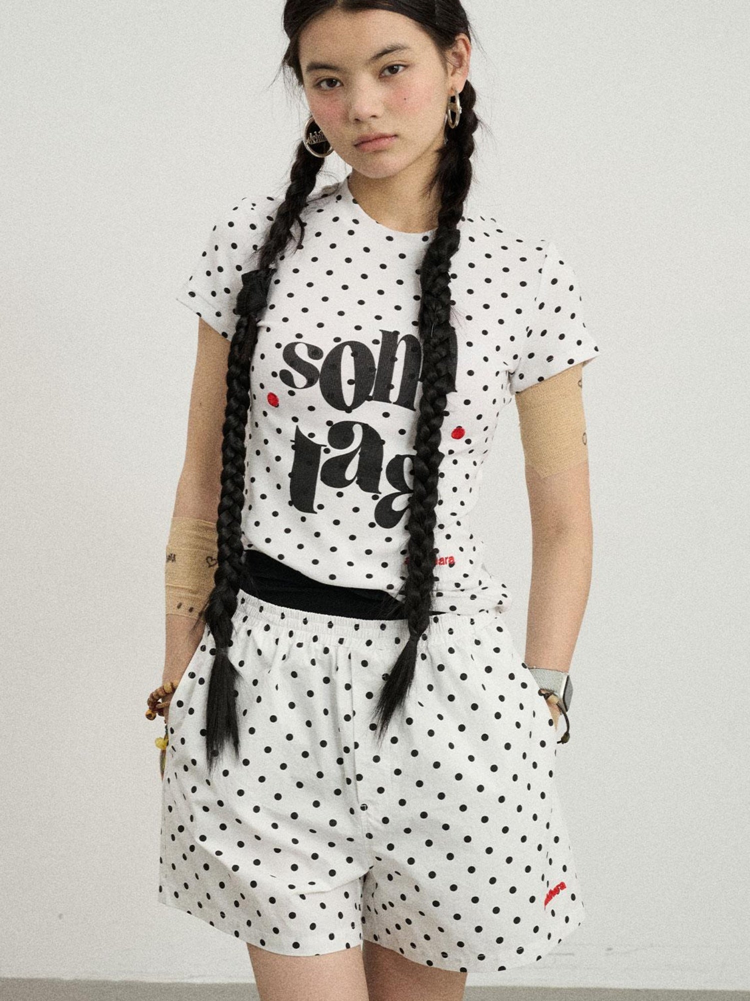 Achihara Sunday Polka Shorts For Women