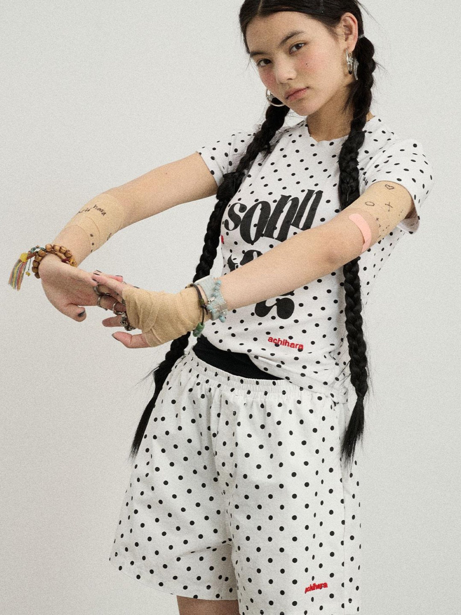 Achihara Sunday Polka Shorts For Women