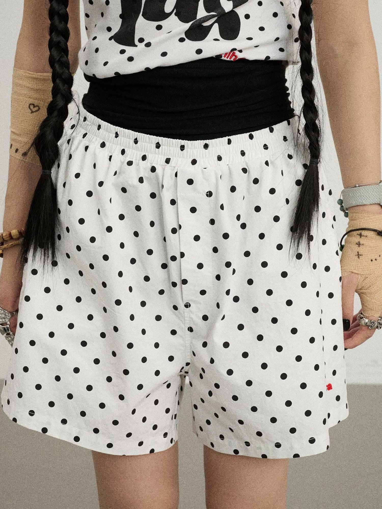 Achihara Sunday Polka Shorts For Women