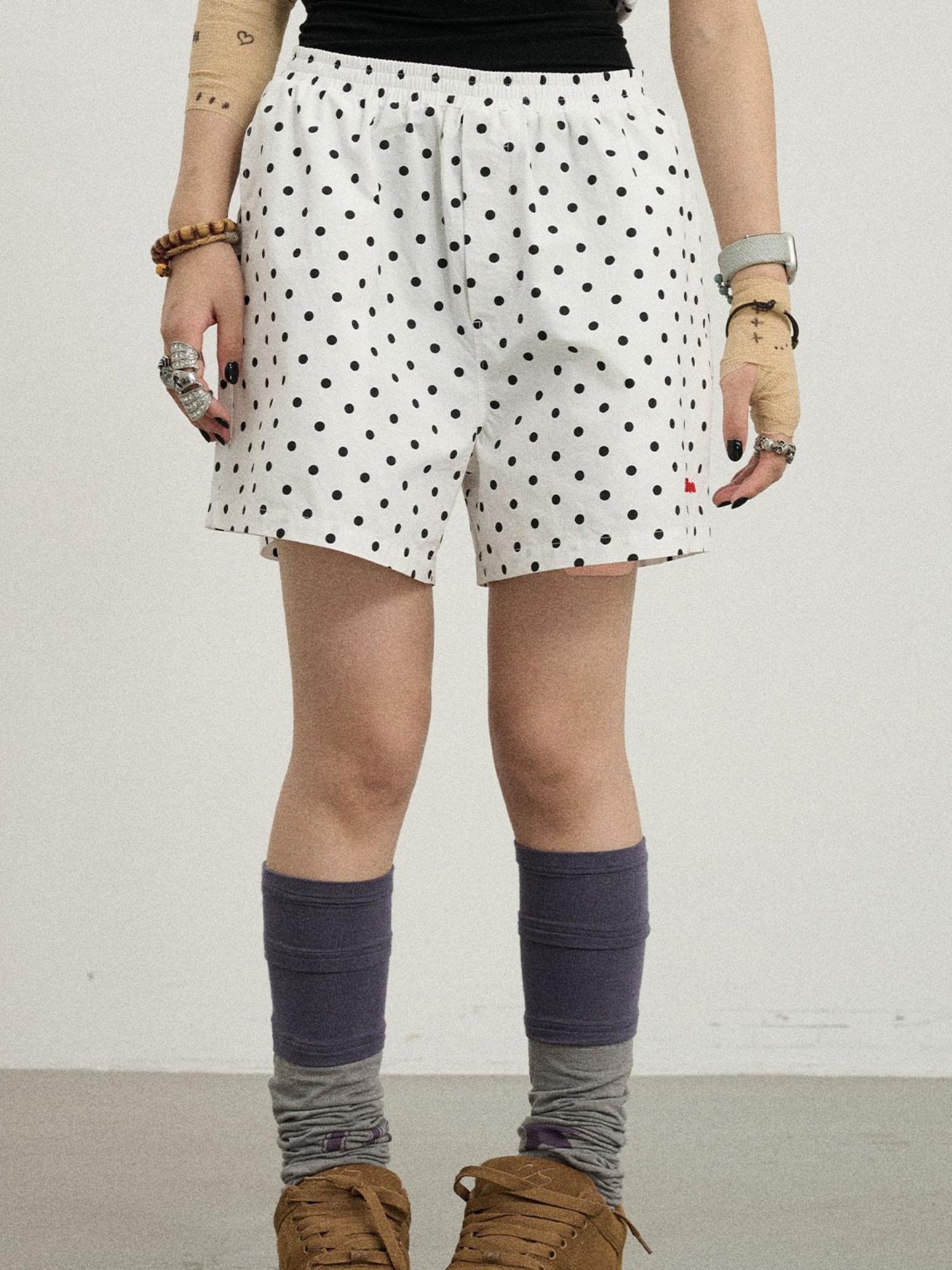 Achihara Sunday Polka Shorts For Women