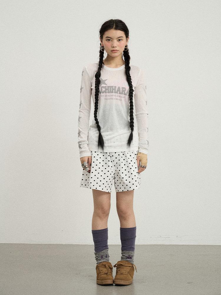 Achihara Sunday Polka Shorts For Women
