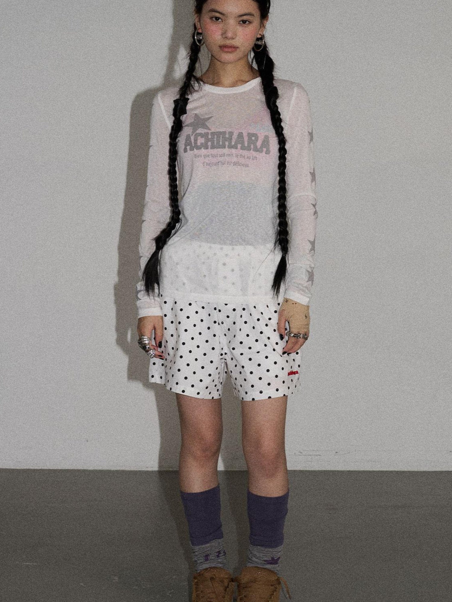 Achihara Sunday Polka Shorts For Women