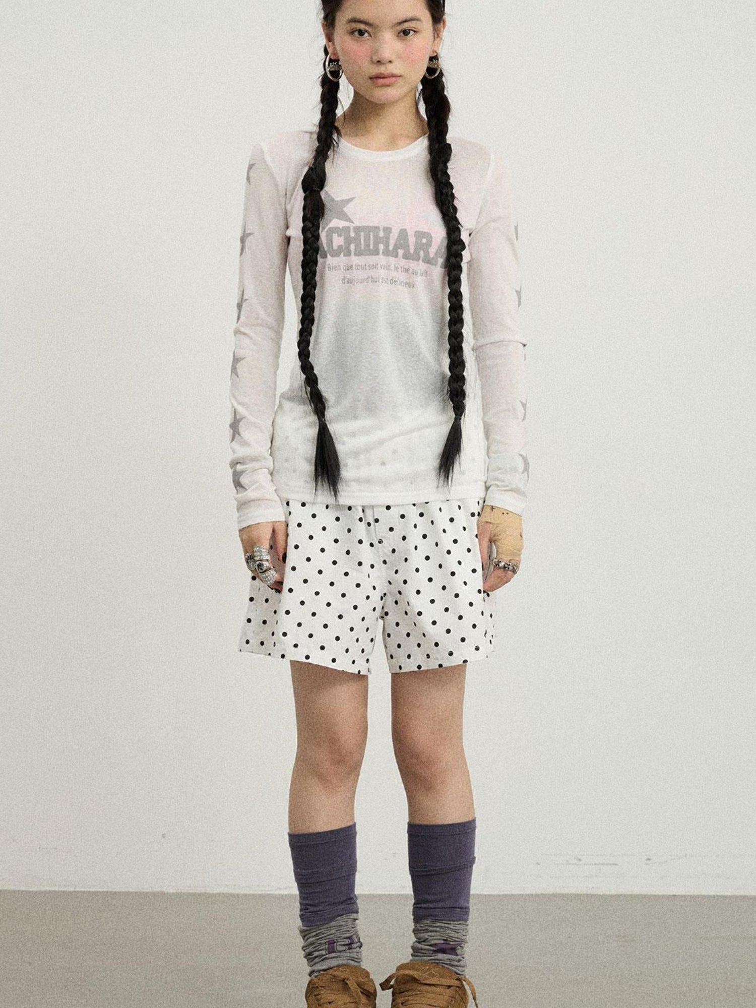 Achihara Sunday Polka Shorts For Women