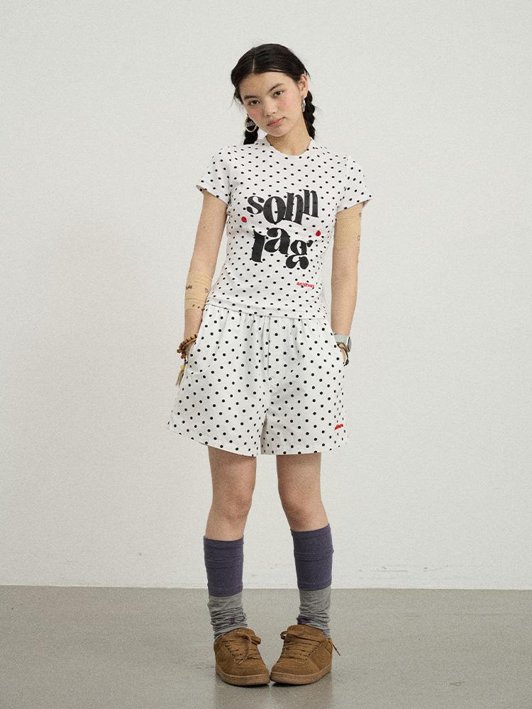 Achihara Sunday Polka Shorts For Women