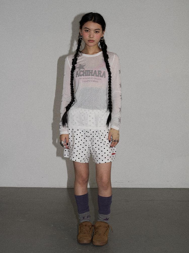 Achihara Sunday Polka Shorts For Women