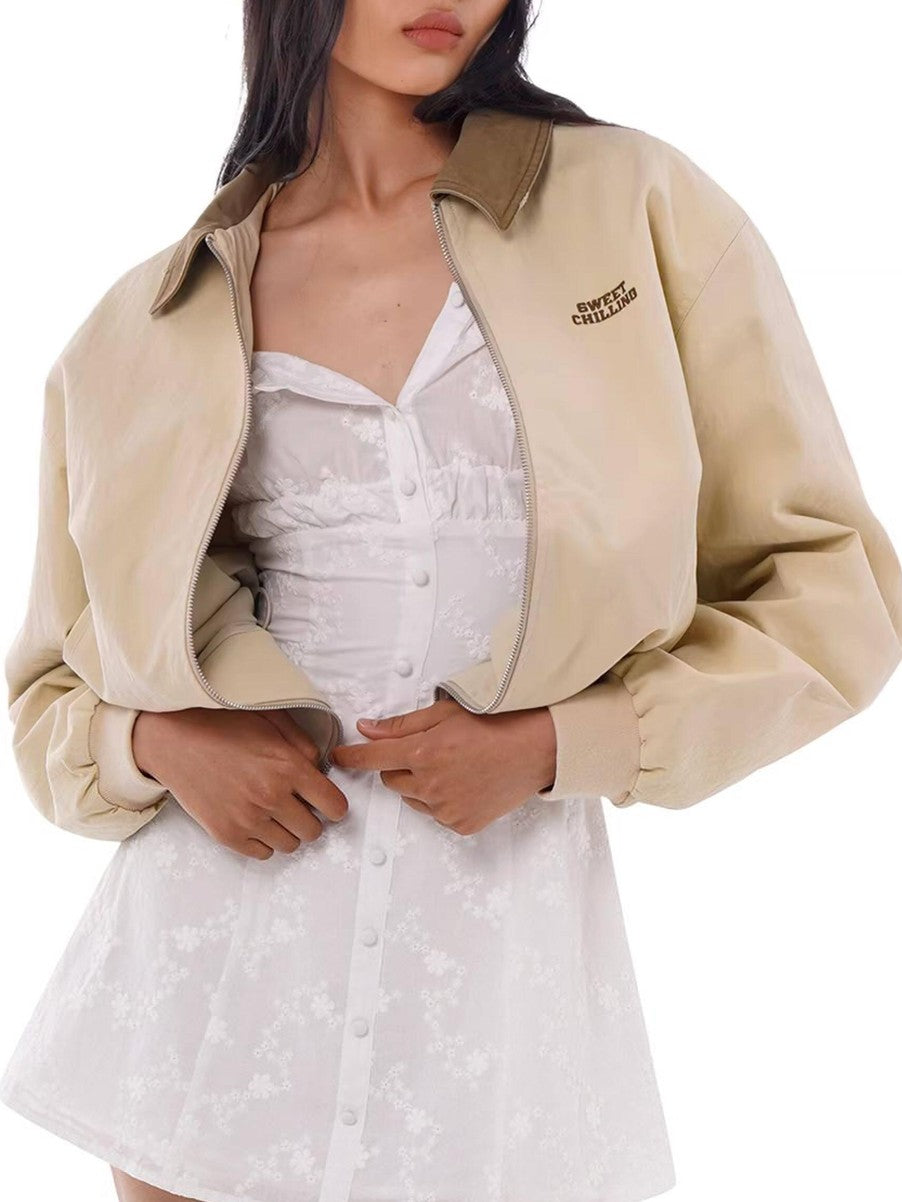 SweetChilling Adjustable Hem Boyfriend Harrington Women&