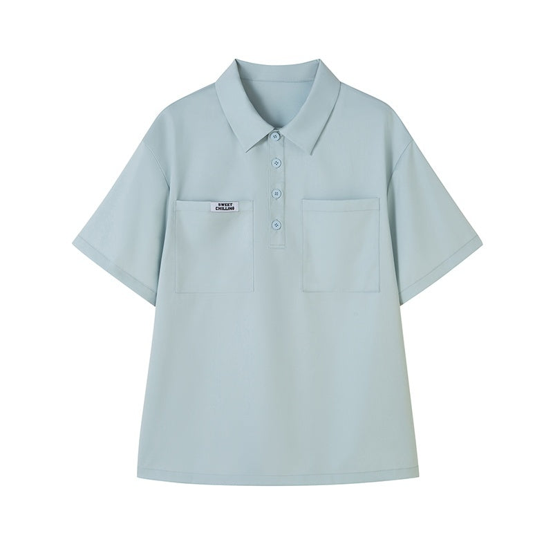 SweetChilling_American_Sporty_Polo_Collar_Short_Sleeve_Women&