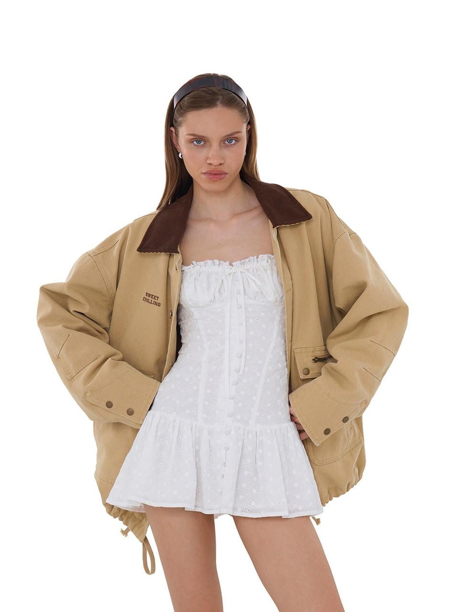 SweetChilling American Vintage Heavy Duty Fleece Lined Convertible Hem Women&