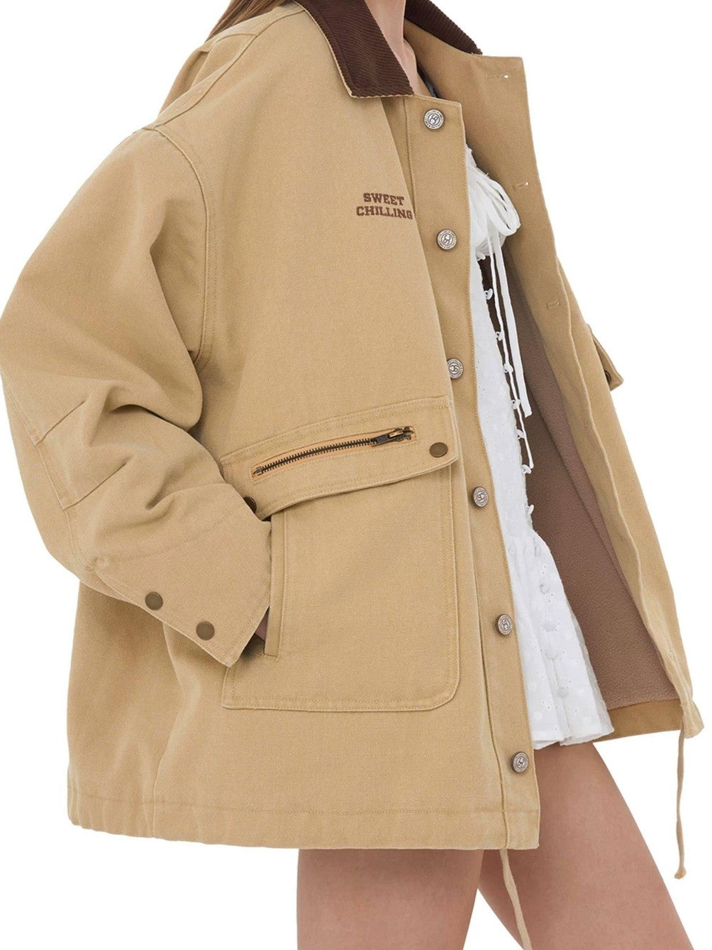SweetChilling American Vintage Heavy Duty Fleece Lined Convertible Hem Women&