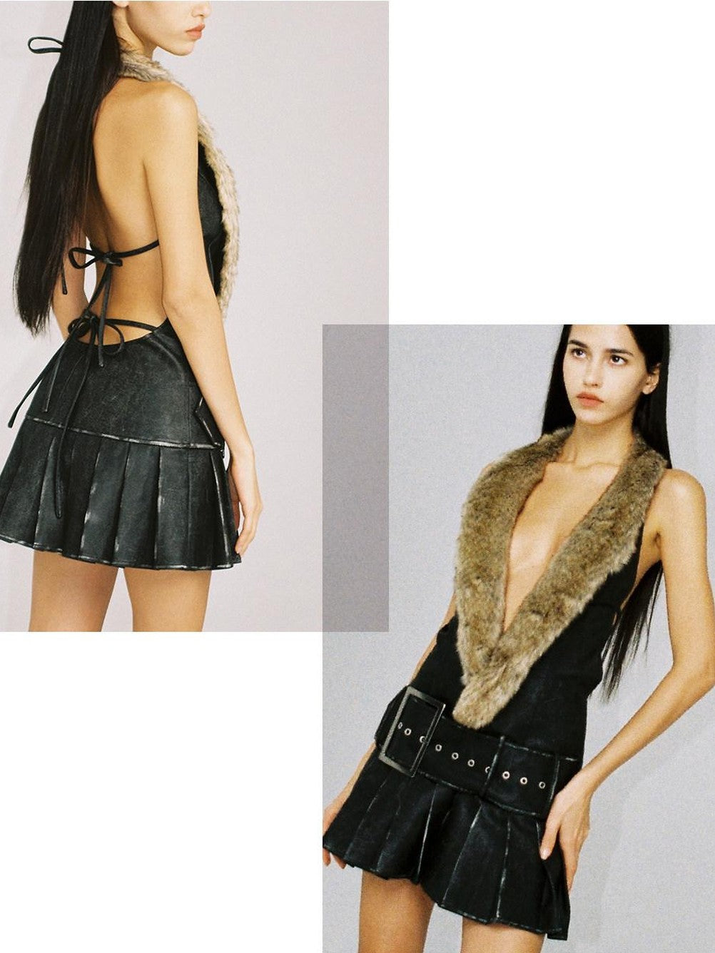 SweetChilling Black Halter Neck Sleeveless Fitted Women&