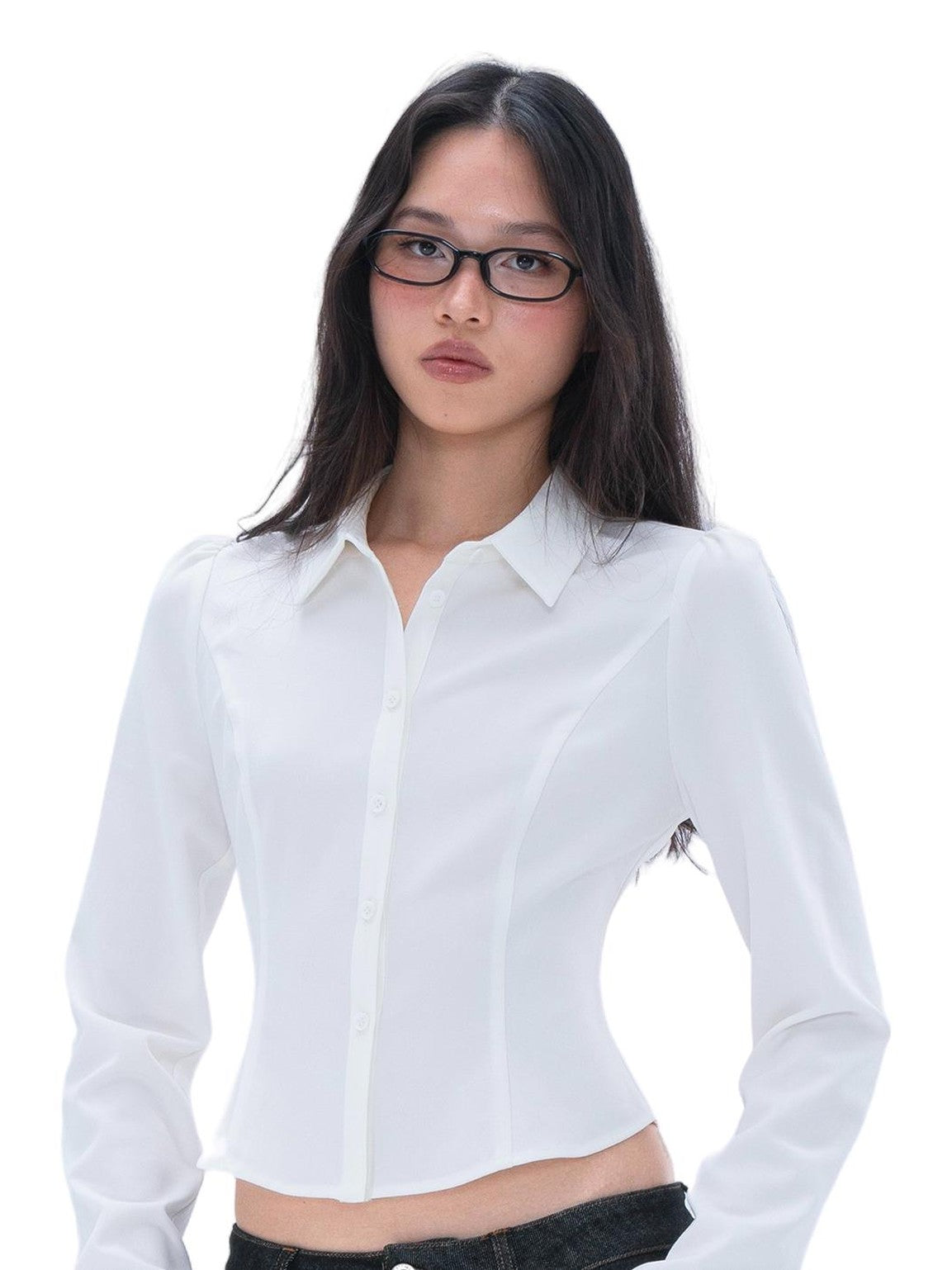 SweetChilling Casual Waist Cinched Slimming Long Sleeve Lapel Women&