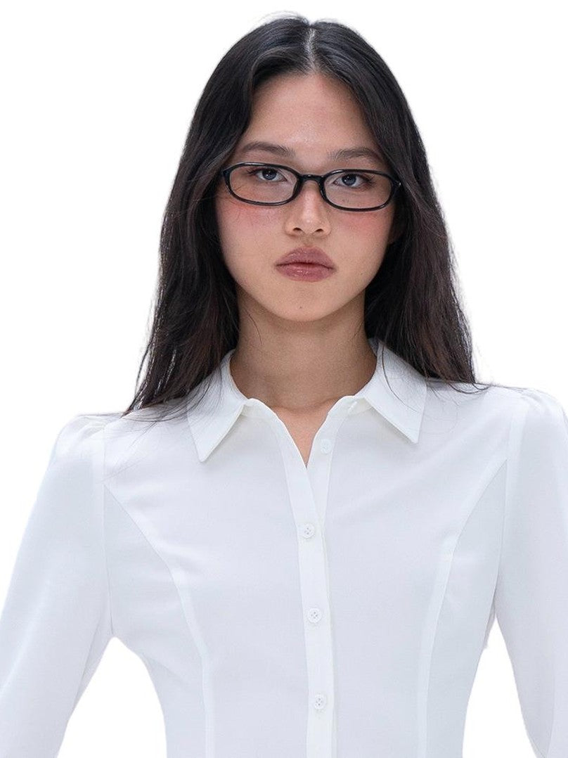 SweetChilling Casual Waist Cinched Slimming Long Sleeve Lapel Women&