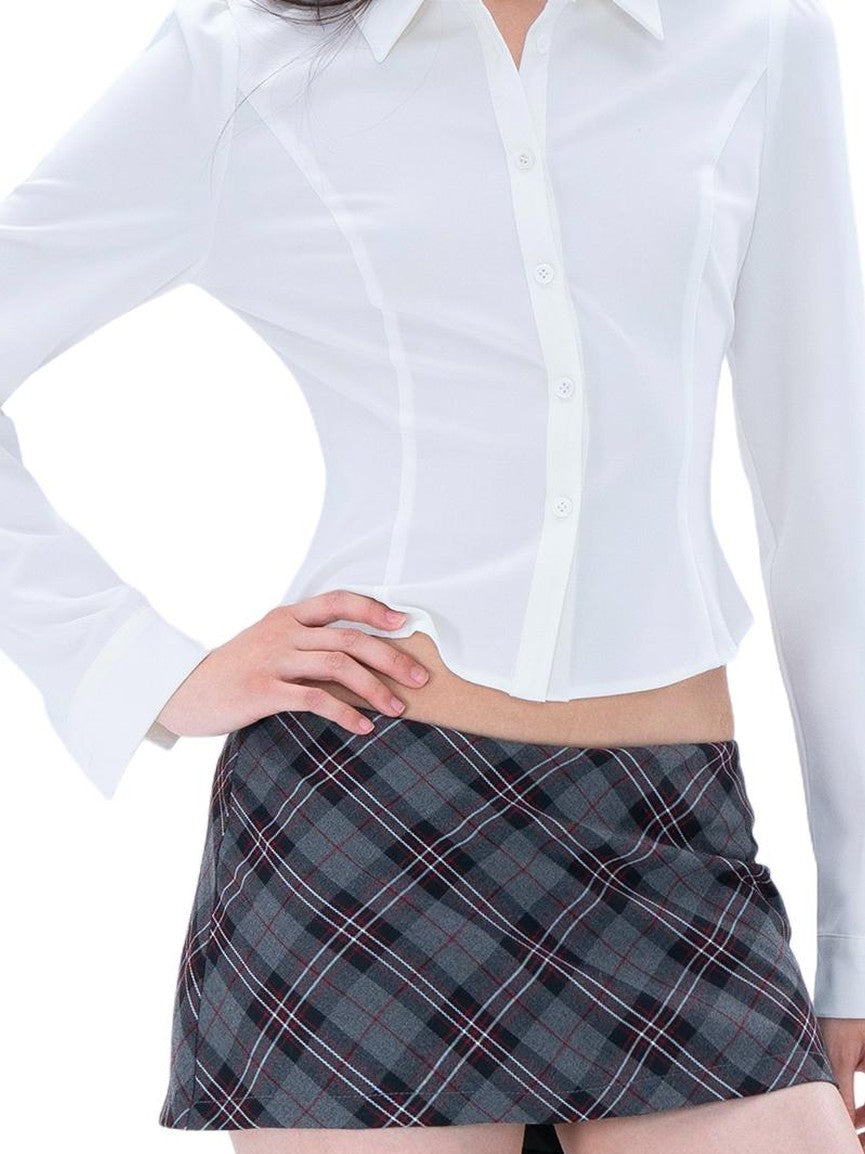 SweetChilling Casual Waist Cinched Slimming Long Sleeve Lapel Women&