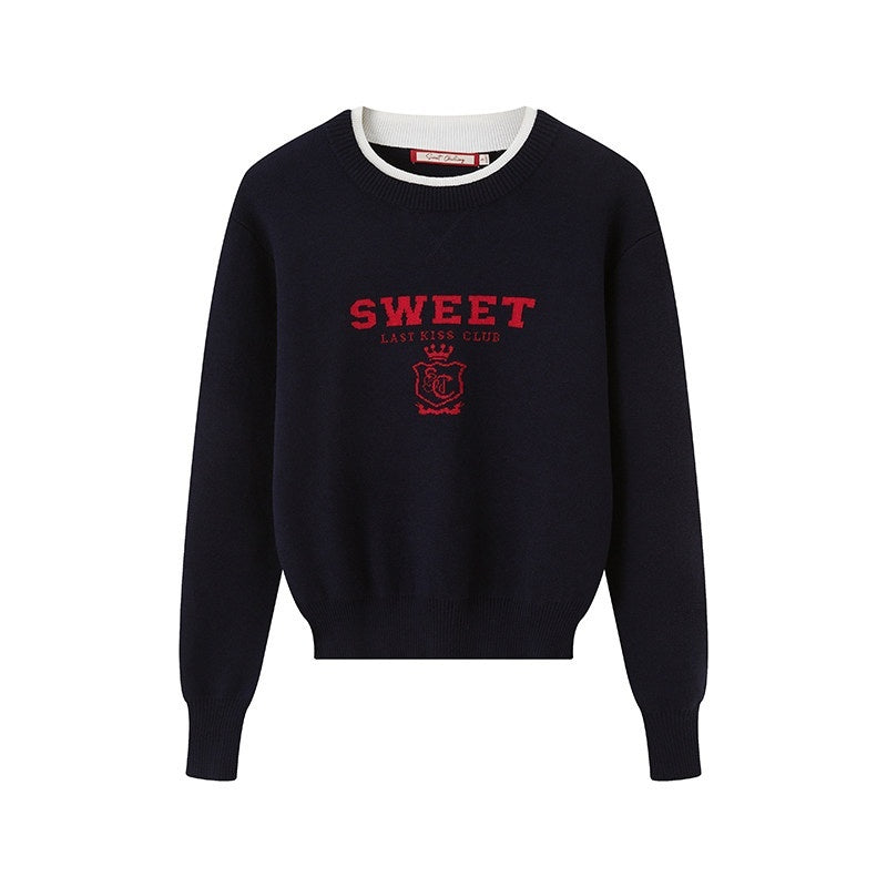 SweetChilling_Cropped_Faux_Two_Piece_Jacquard_Preppy_Crewneck_Women&