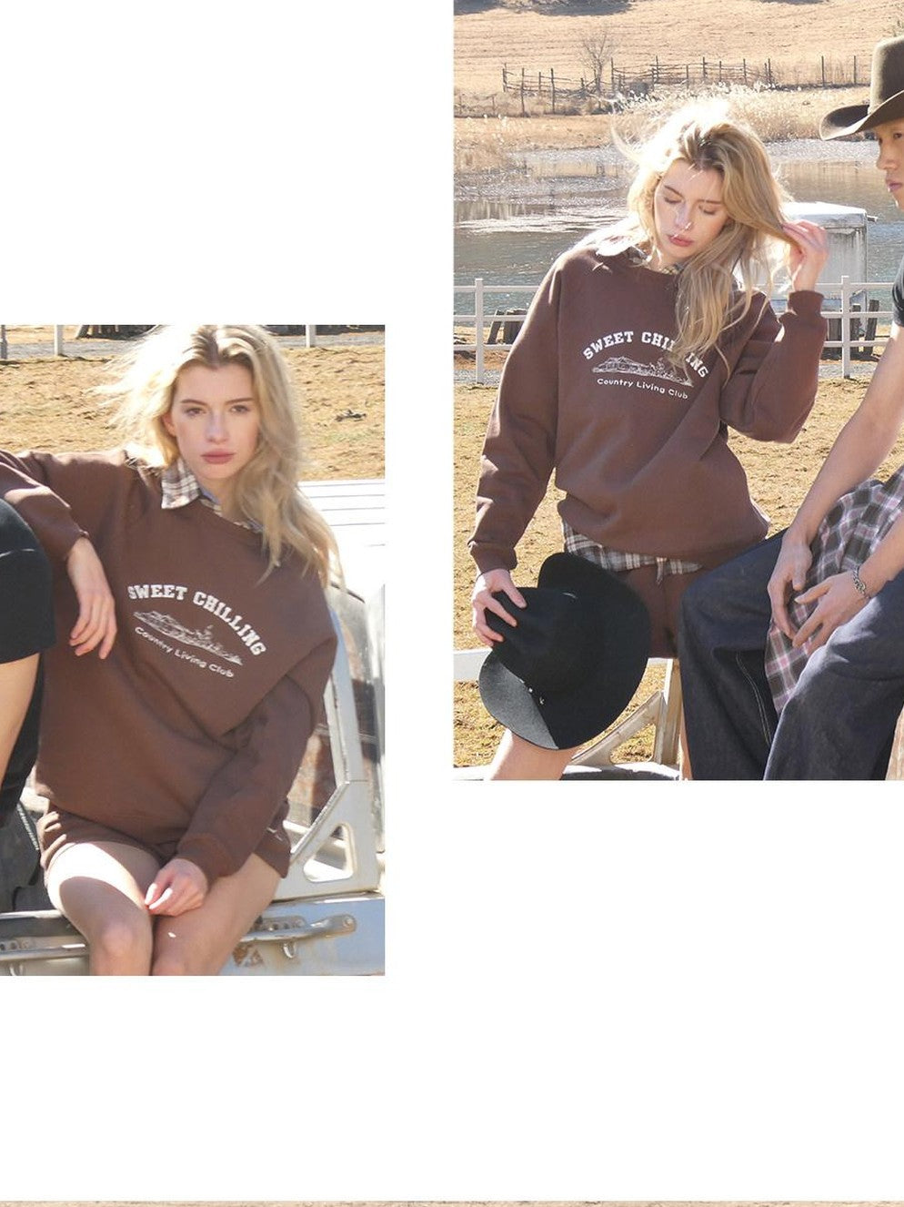 SweetChilling Farmhouse Embroidered Lettering Women&