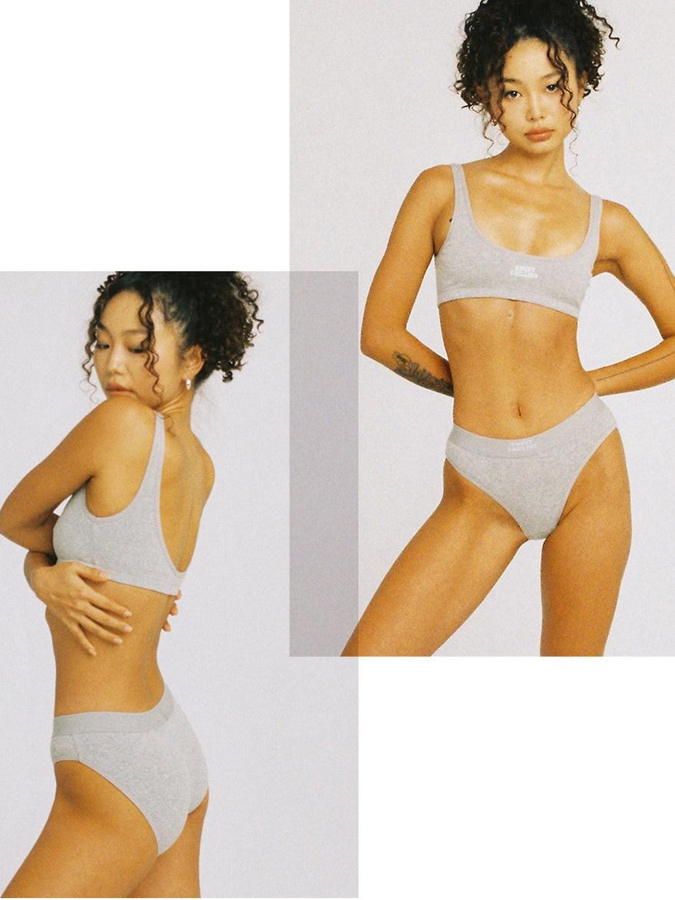 SweetChilling Gray Embroidered Wireless Fitted Women&
