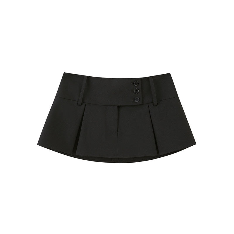 SweetChilling Khaki Casual Pressed Pleat Low Waist Women&