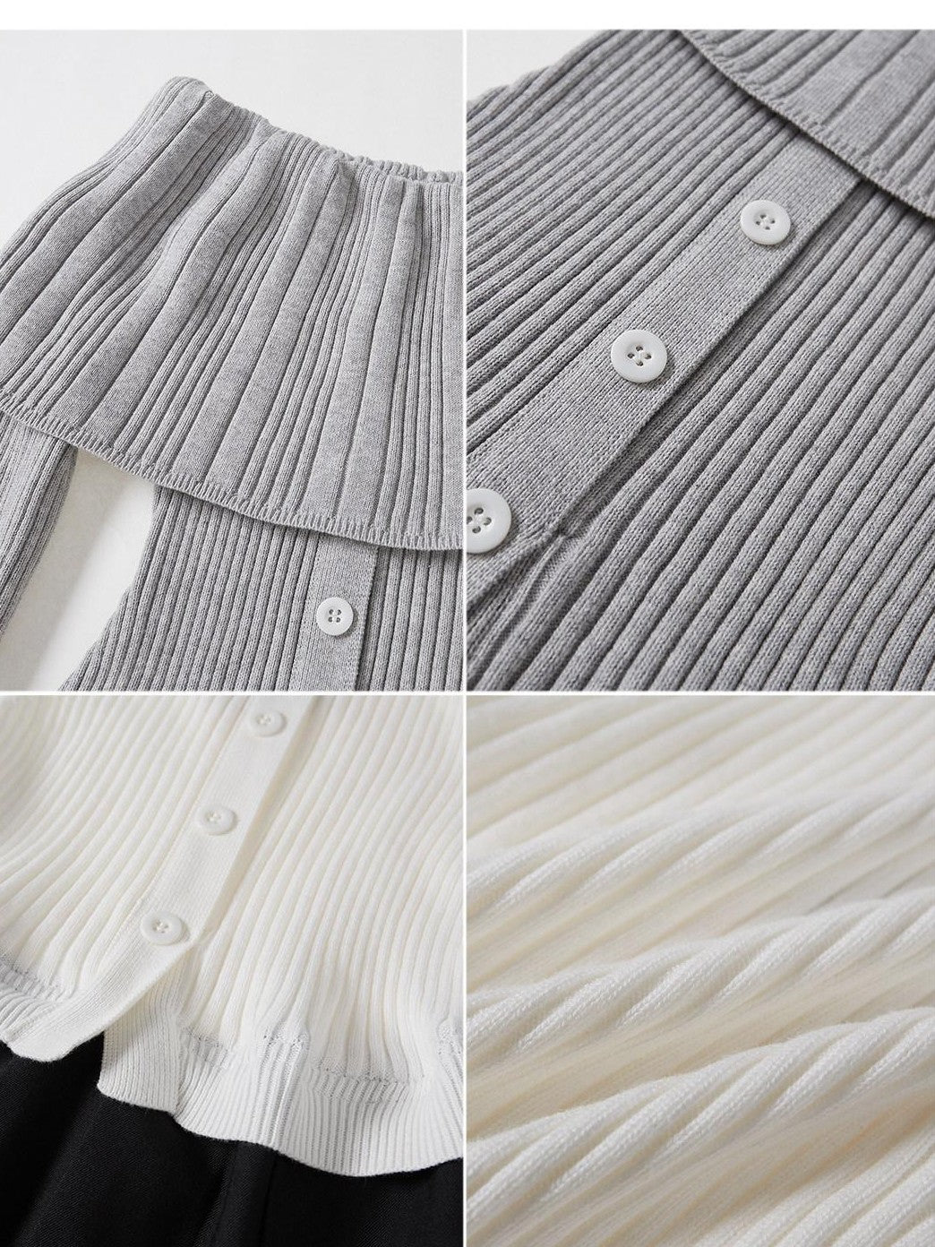 SweetChilling Knit Spliced Pleated Slim Women&