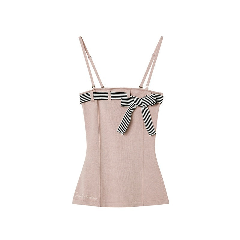 SweetChilling_Knitted_Bow_Detachable_Strapless_Women&