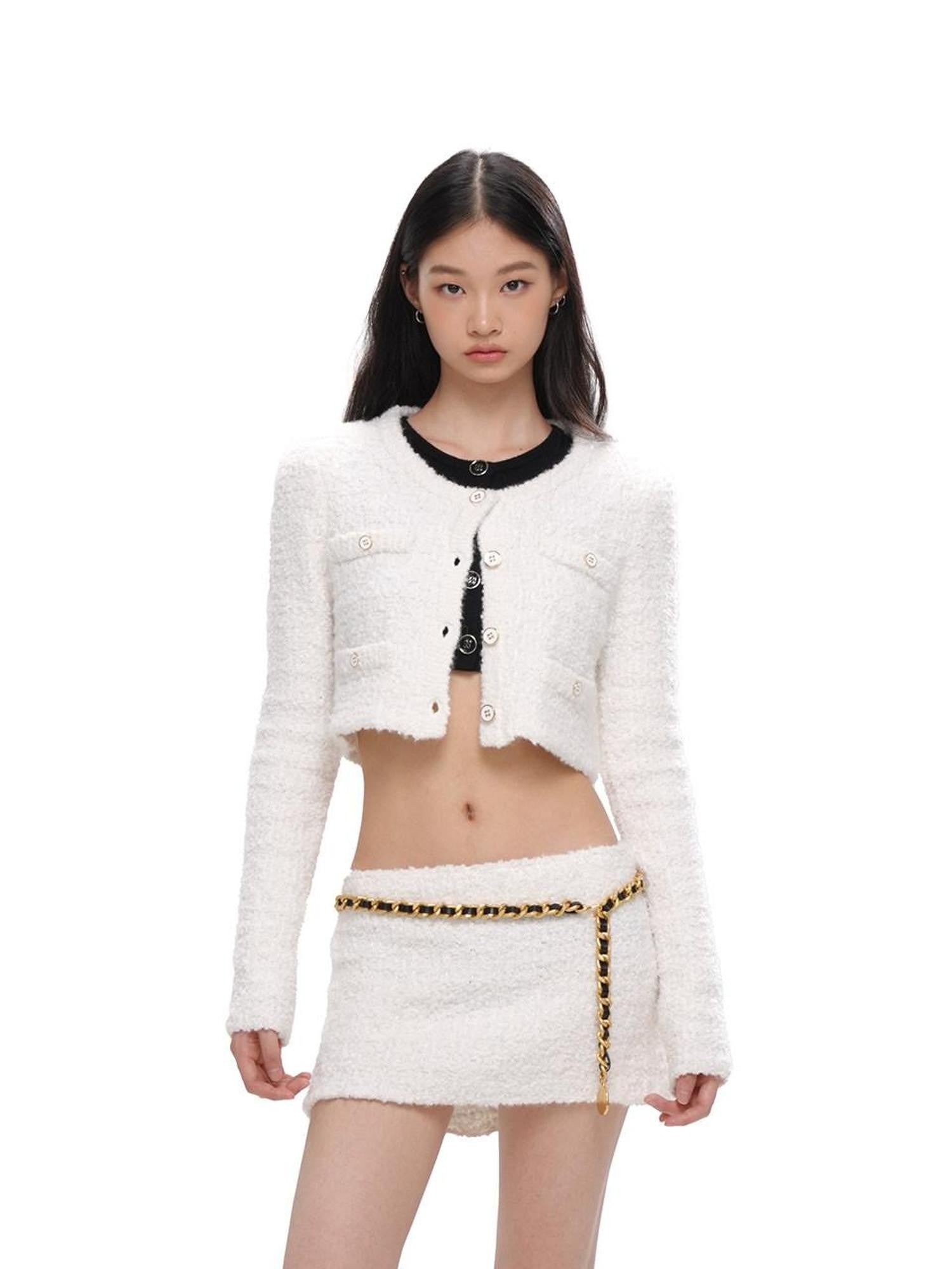 SweetChilling Knitted Boxy Cardigan Women&