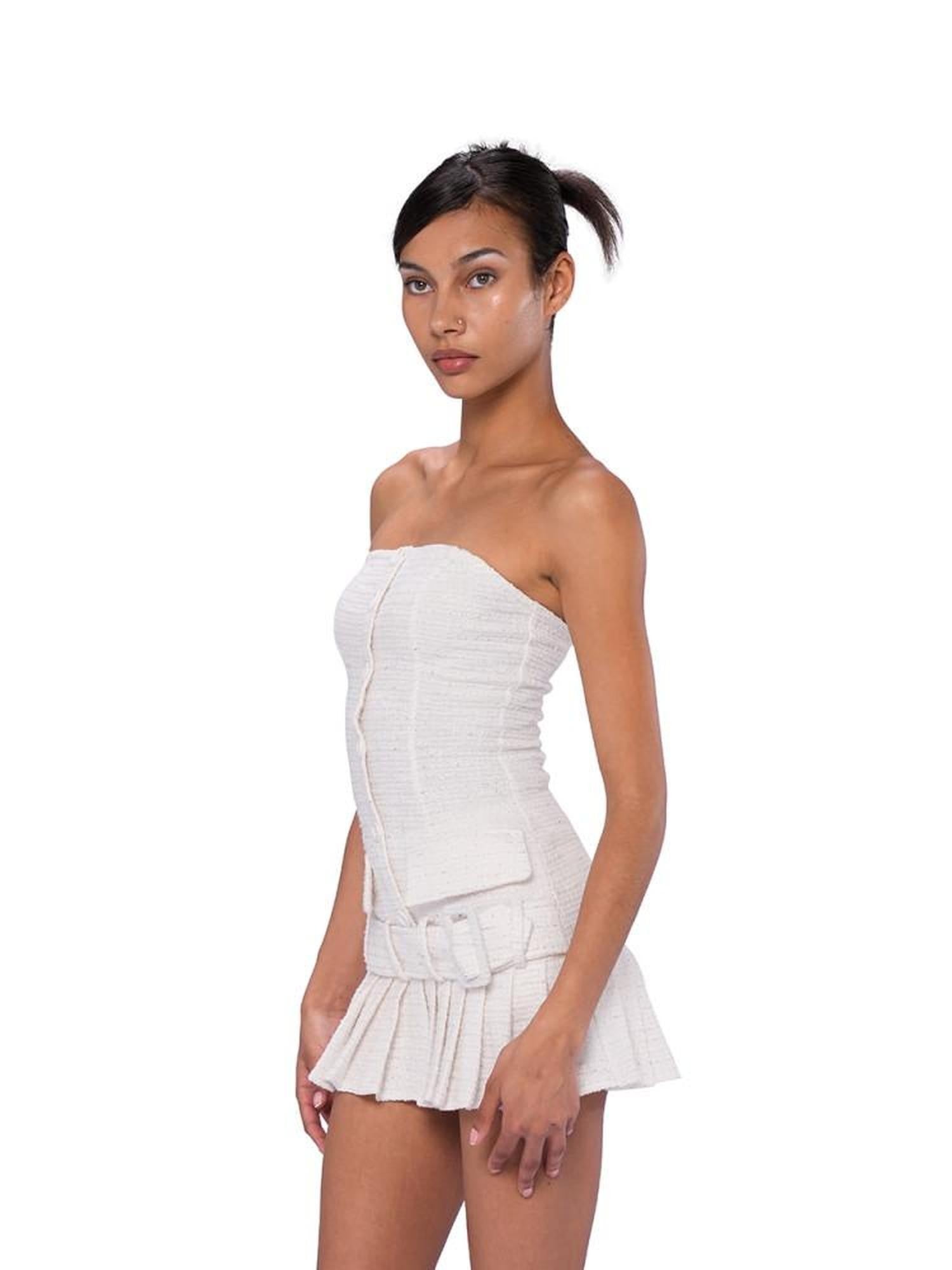 SweetChilling Knitted Tweed Pleated High Waist Women&