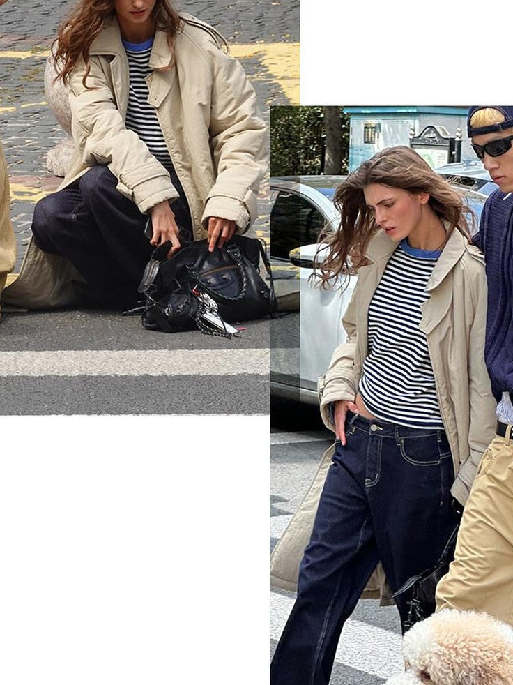 SweetChilling Nordic Striped Colorblock Women&
