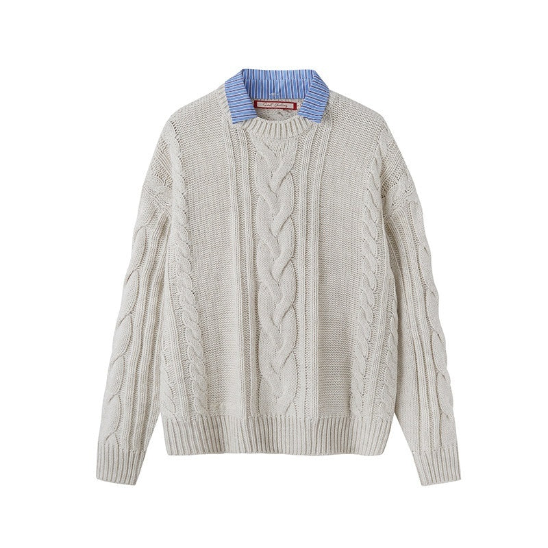 SweetChilling_Oversize_Chunky_Cable_Knit_Detachable_Striped_Collar_Women&