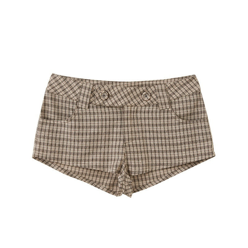SweetChilling Plaid Double Breasted Lapel Women&