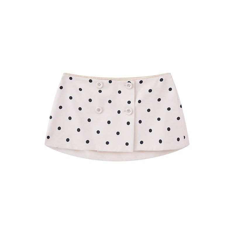 SweetChilling Polka Dot Double Breasted Bustier Women&