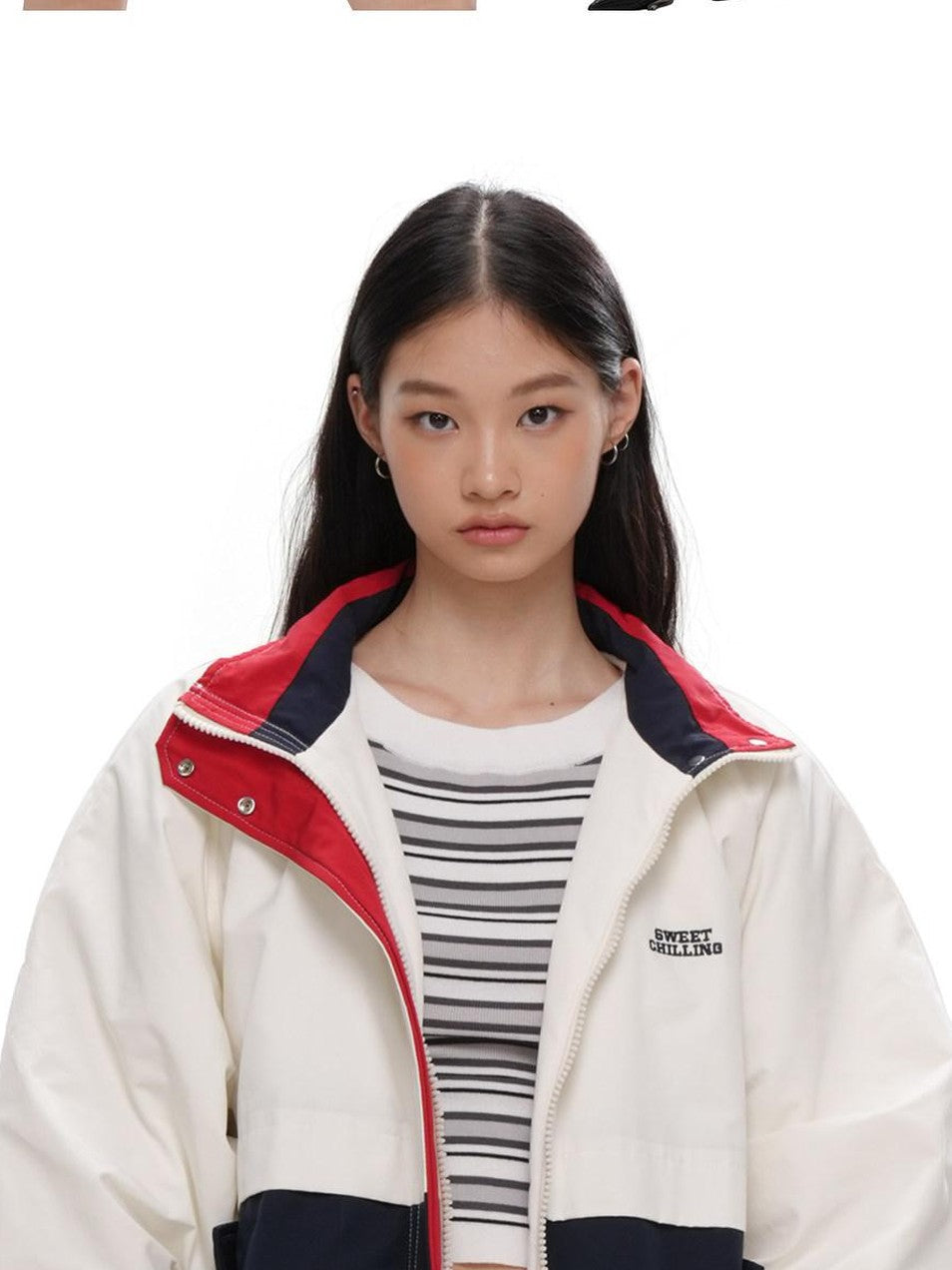 SweetChilling Quilted Sporty Street Zip Front Women&